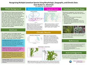 Recognizing Multiple Lomatium Species Using Morphologic, Geographic, and Climatic Data